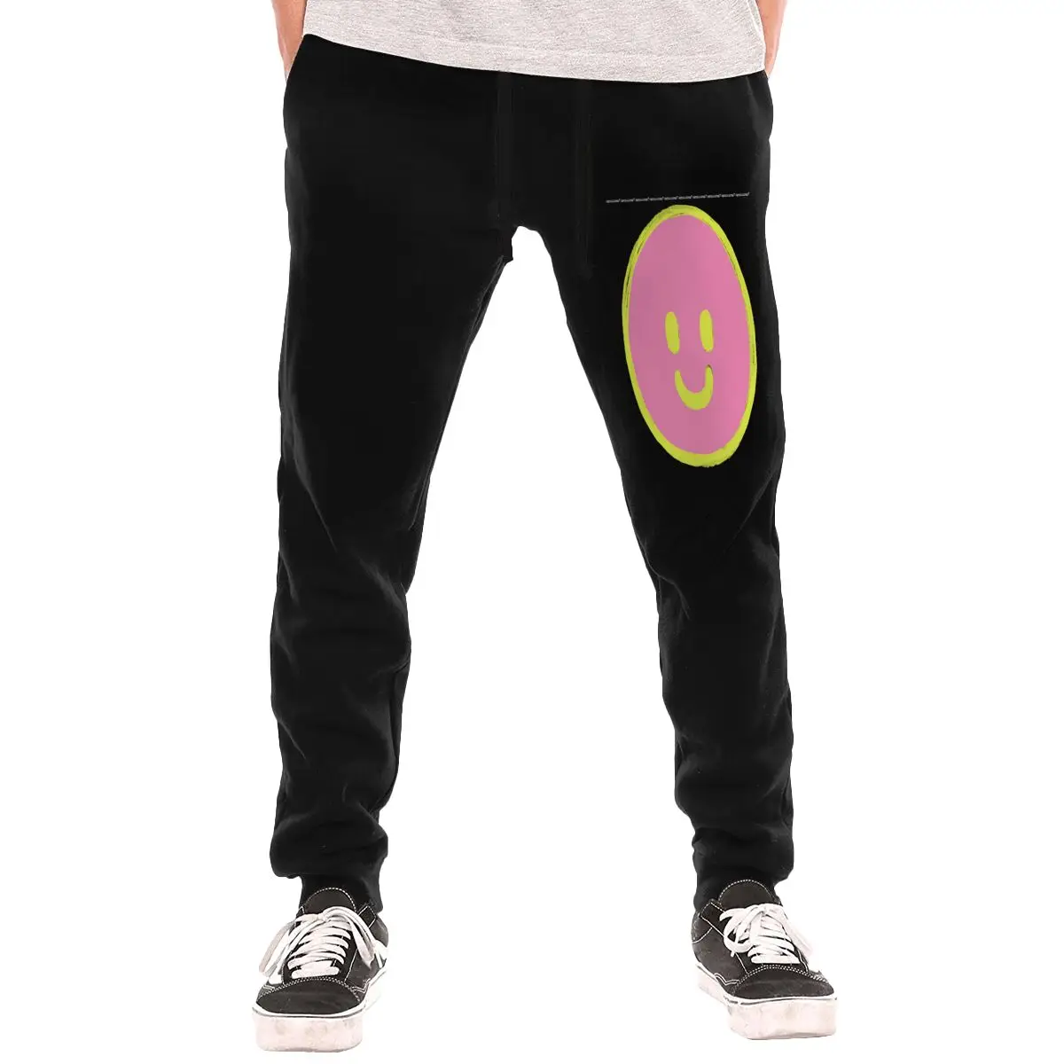 

Осенне-зимние мужские спортивные штаны с маленьким принтом, удобные и теплые, подходят для повседневной носки