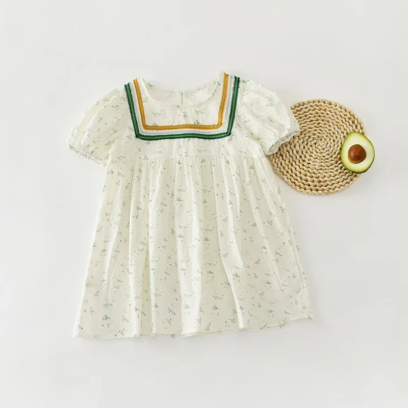 

New Summer Children Dresses Bohemian Style Beach Dresses for Girls Flower Print Toddler Girl Dresses 2-8T Kids Long Dresses