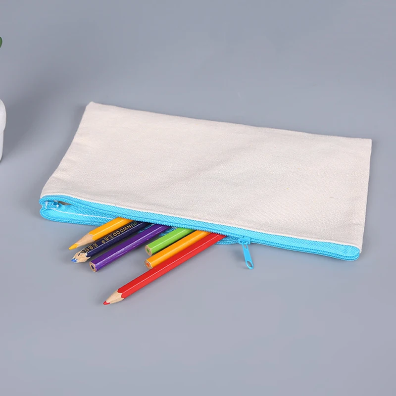 

Multipurpose Cosmetic Bag Makeup Pouches with Zipper Cotton Canvas Storage Pencil Pouch Travel Toiletry Makeup bag DIY Design