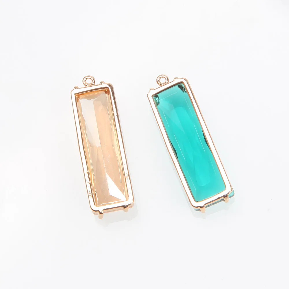 4 шт. ограненные прямоугольные Кубические Подвески для изготовления украшений