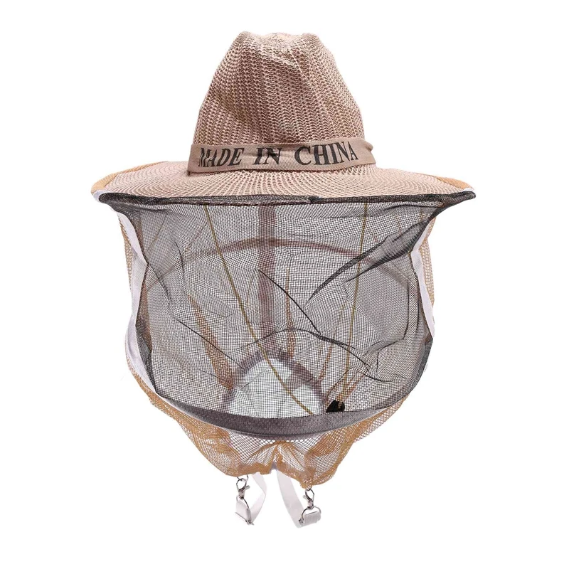 

LJL-1 Pcs Anti Bee Hat Beehive Beekeeping Cowboy Hat Mosquito Bee Insect Net Veil Head Face Protector Beekeeper Equipment