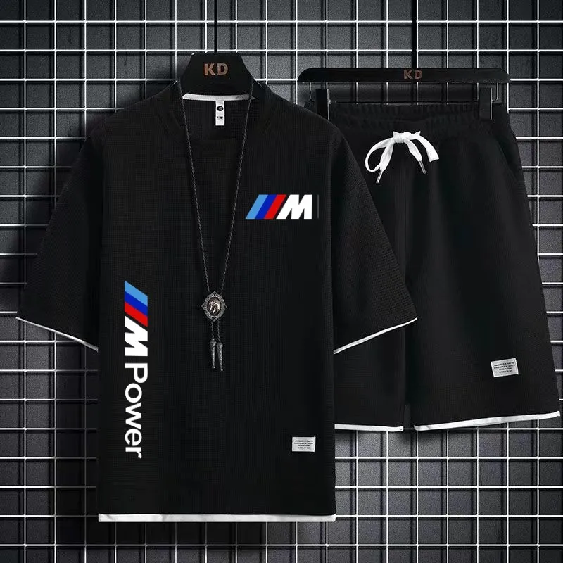 Summer New Trend Loose Casual Sports Two Piece Set Fashion High Quality Multi functional Comfortable Breathable Short Sleeve Set