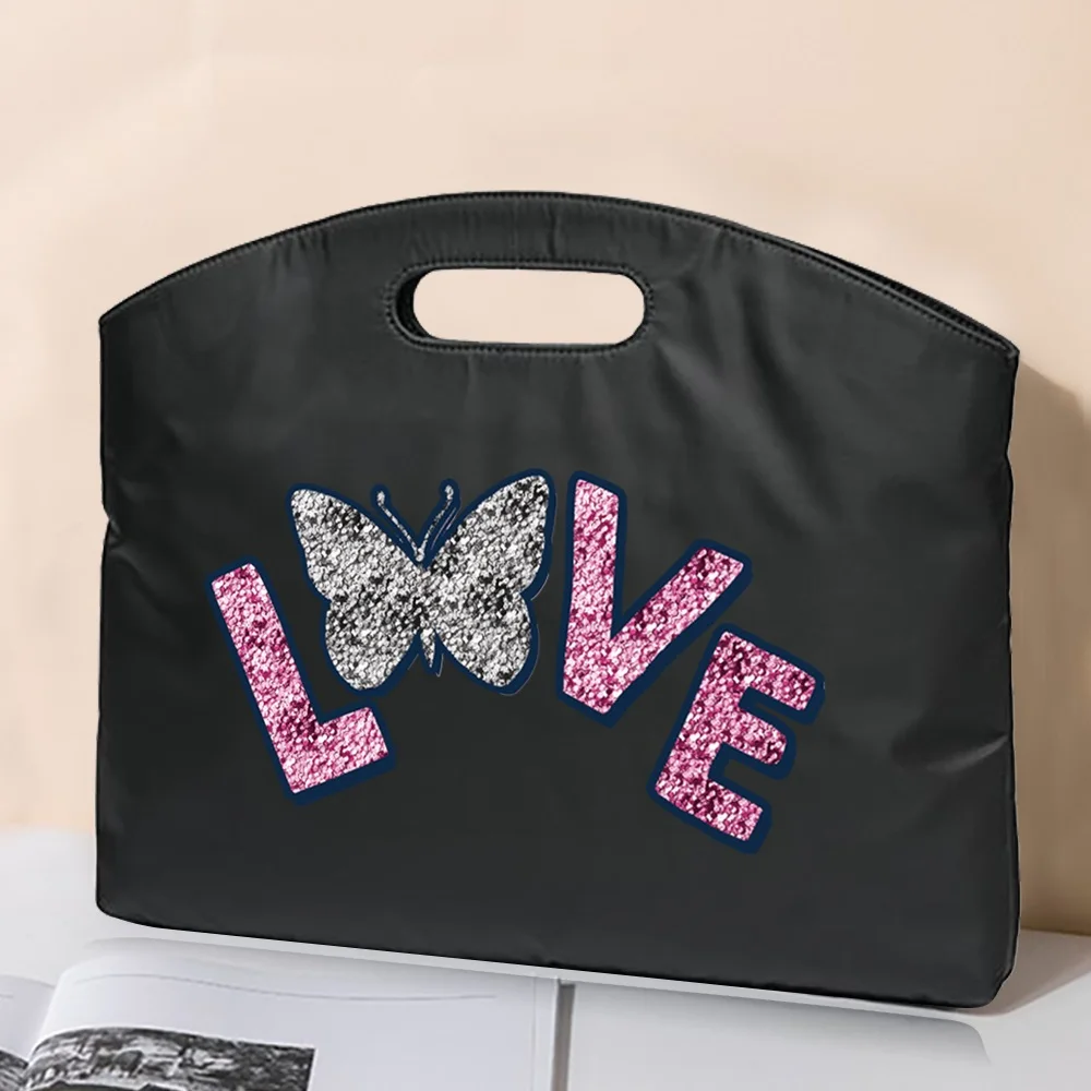 Business Briefcase Handbag Butterfly Series Pattern Totes Laptop Office Case Sleeve Unisex Document Information Conference Bag