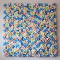 10pcs 40cm60cm artificial silk hydrangea rose flower wall wedding decoration sky blue wedding flower backdrop