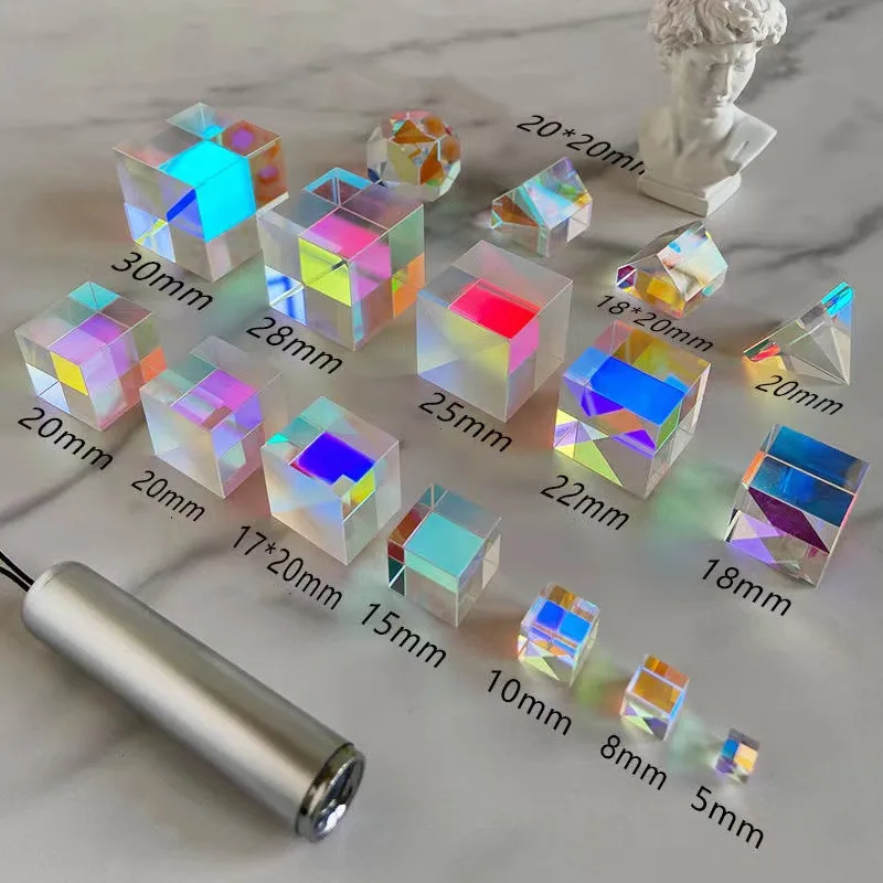 Cube Optical Prisma Photography с шестигранной призмой, домашнее украшение, Призма из стекла, оптический куб, Детский Рождественский подарок