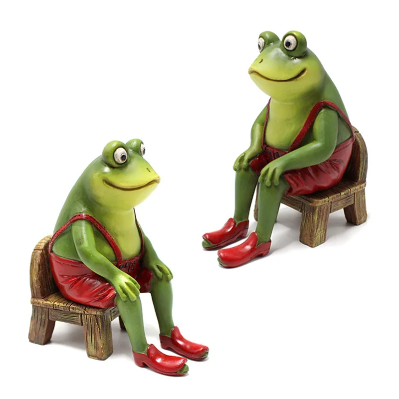

New Seat Frog Decoration Creative Resin Garden Frog Statue Landscape Decoration