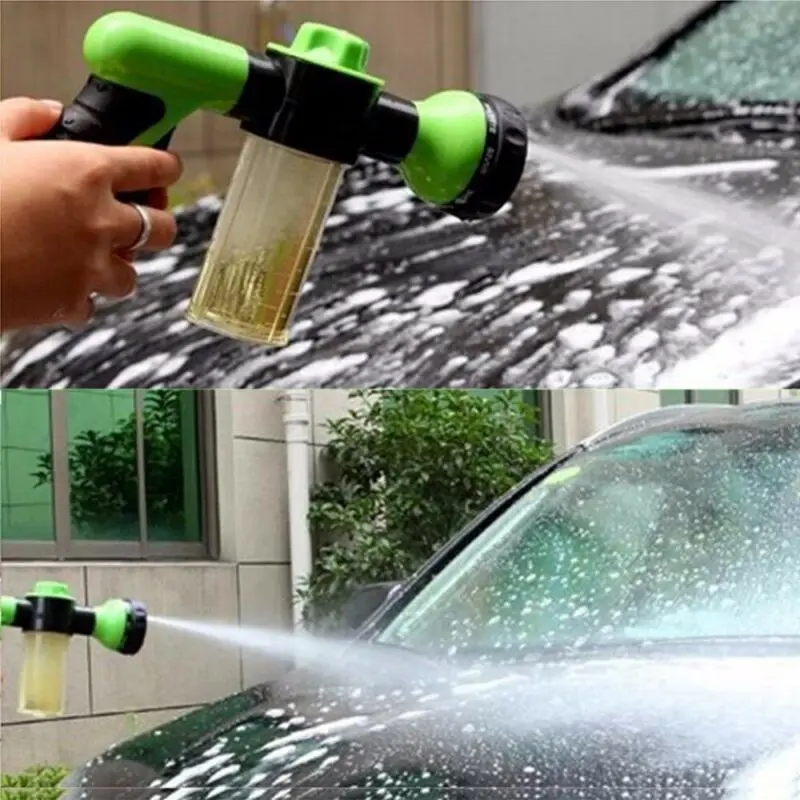 

8 in1 Car Wash Brush Foam Gun Garden Hose Nozzle Foam Cannon Bottle Soap Sprayer Car Wash Water Gun
