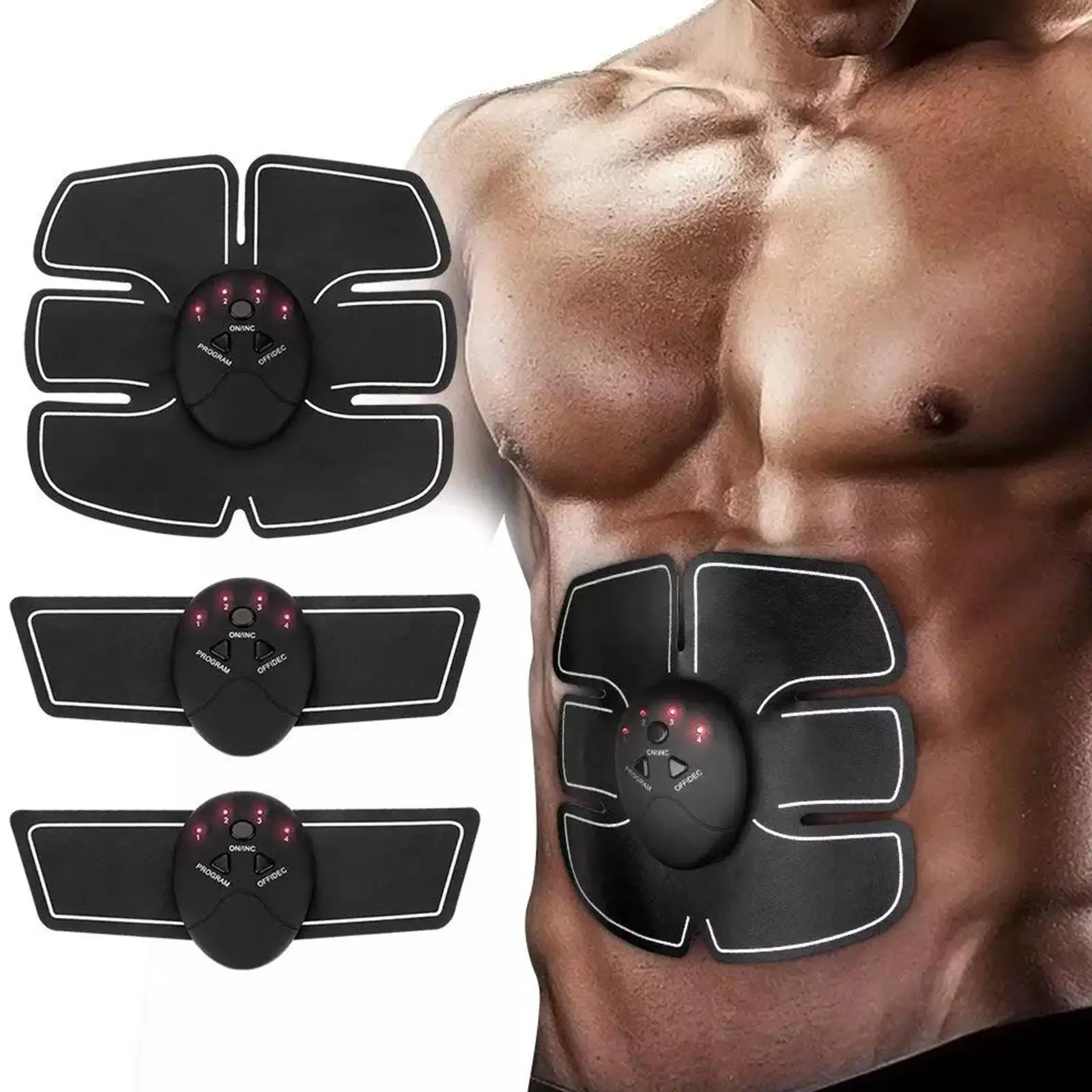 

Wireless EMS Muscle Stimulator Toner ABS Abdominal Hip Trainer Weight Loss Fitness Shaping Electric Body Slimming Massager