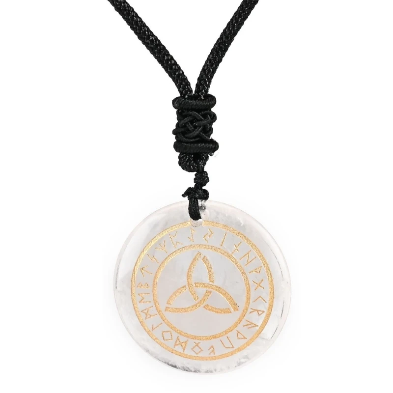 Очарование из натурального камня с узлом Triquetra ожерелье ювелирные изделия на