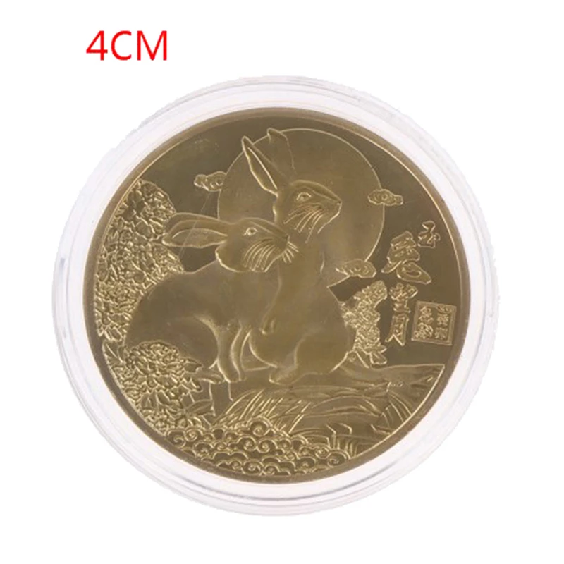 

2023 New Year Of The Rabbit Commemorative Coins Chinese Zodiac Medals Gift Coins Animal Commemorative Coins New Year
