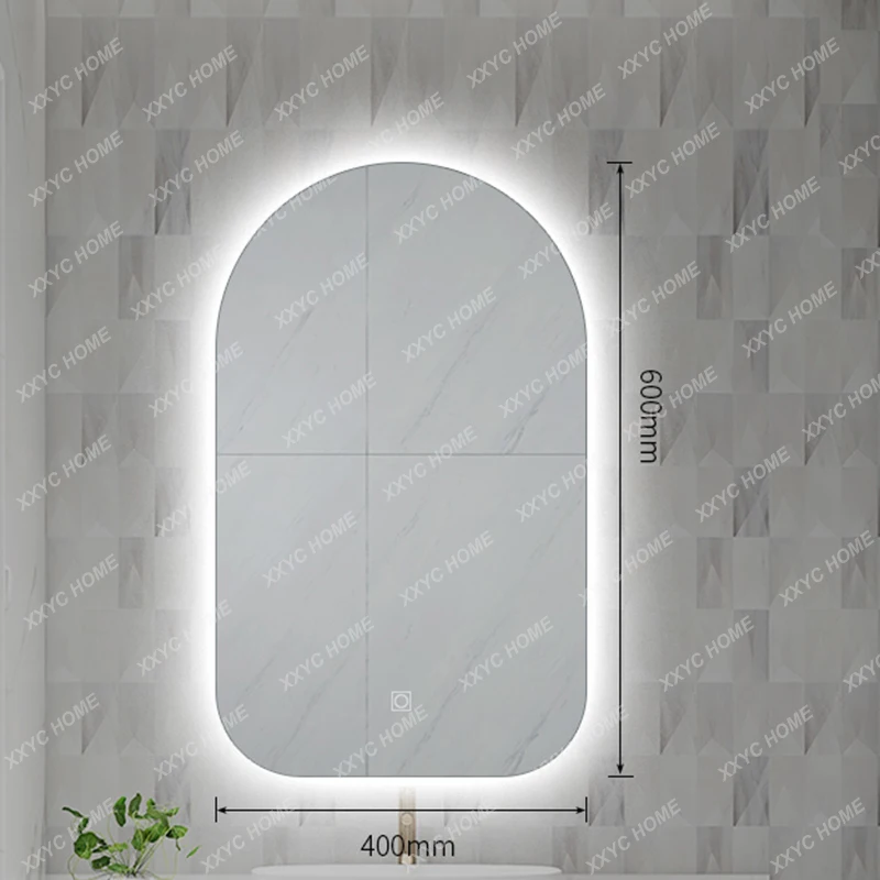 

Smart Irregular Glass Bathroom Mirror Light Hanging Electric Unbreakable Bathroom Mirror Illuminated Espejo Indoor Supplies