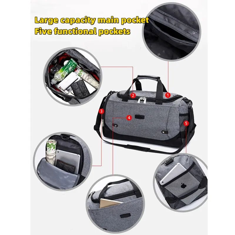 Luggage Bag Travel Bag Portable Handheld Large Capacity Lightweight Storage Carry Pocket Crossbag Outdoor Household