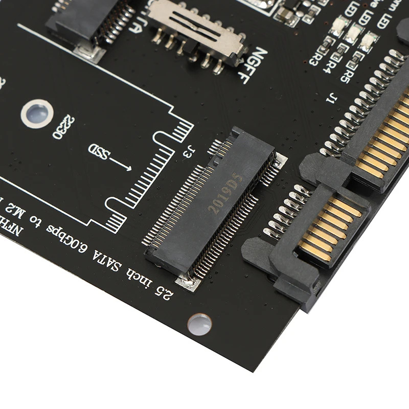 Адаптер M2 MSATA M.2 B Key SSD к SATA 3 0 адаптер Riser NGFF 22Pin 2 5 дюйма SATA3 преобразователь