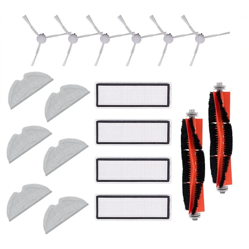 

Фильтр НЕРА, основная и боковая щетка, тряпочка для швабры, подходит для пылесосов Xiaomi Mijia F9/1C/2C/1T, аксессуары