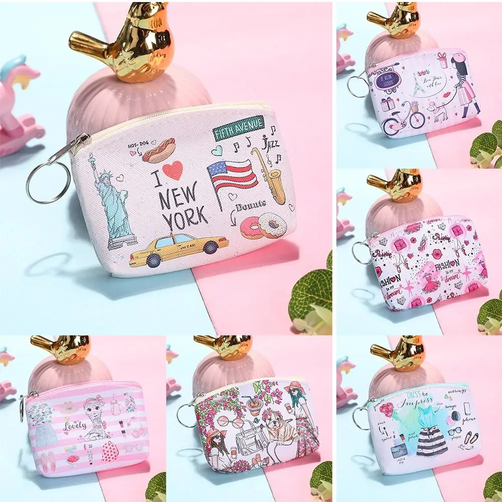 

Square Mini Women Coin Purses Portable Zipper Coin Pouch Small Change Purse Kid