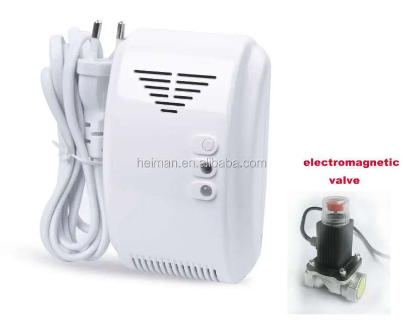 

gas detector + valve for home kitchen Natural / LPG gas leak alarm
