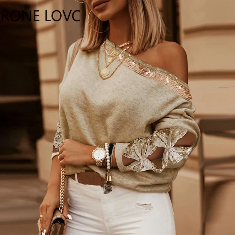 Женская Повседневная Свободная блузка с диагональным воротником и рукавами