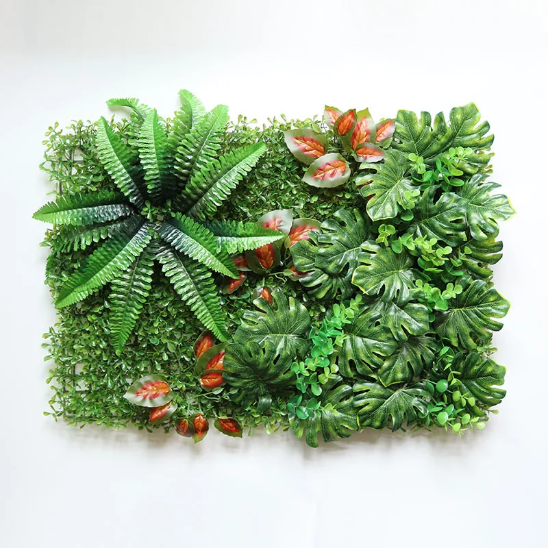 

3D зеленая стеновая панель с искусственными растениями, пластик, уличные газоны, декор ковра, свадебный фон, садовая трава, Цветочная стена, 40x60c