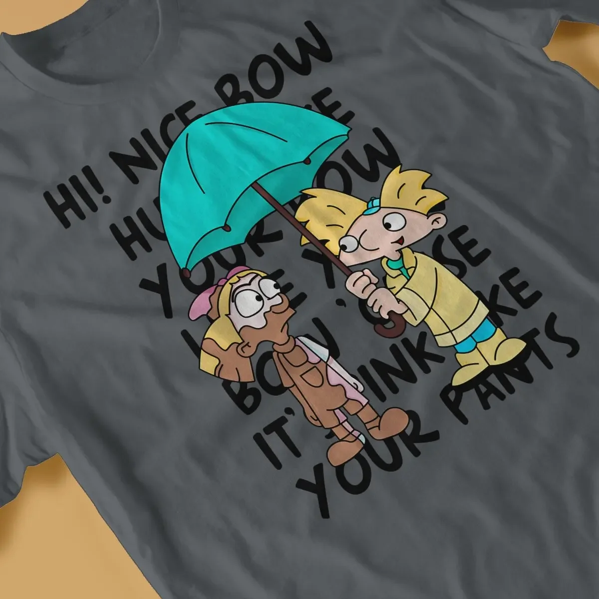 Футболка Helga с милым бантом забавная Арнольд Классическая подростковая гранж