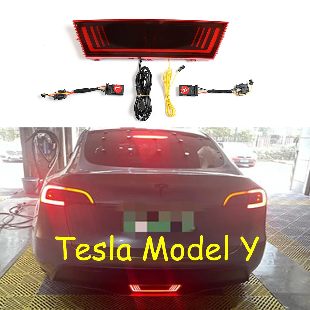 

Динамический задний фонарь бампера для модели Tesla, задний фонарь, модные светодиодсветодиодный автомобильные аксессуары, задний фонарь для...