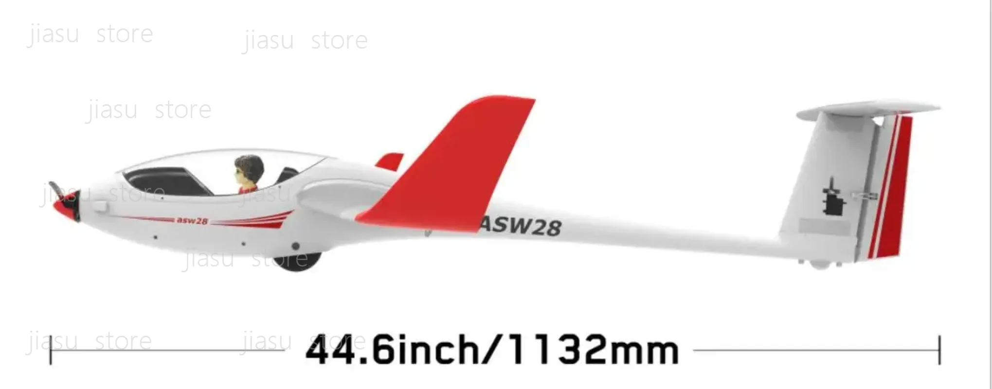 Фото ASW28 ASW-28 TW759-1 75901 2540 мм размах крыльев, 6-канальный радиоуправляемый планер из пенопласта EPO, доступен в версиях KIT и PNP №4
