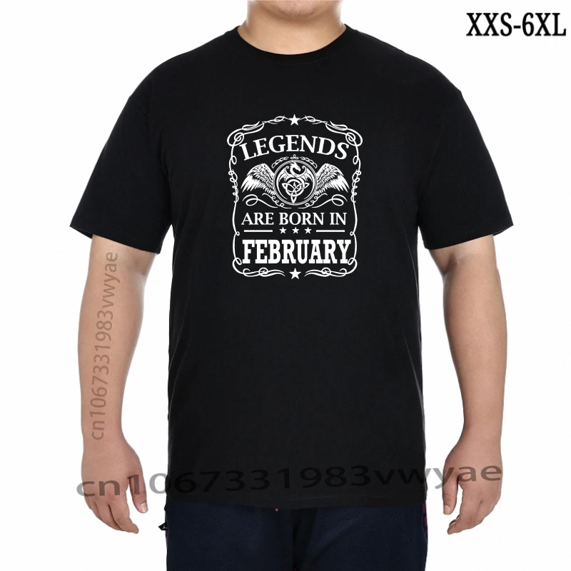 

Fashion T Shirt 100% cotton oneck custom printed T shirt Legends Are Born In February Birthday T shirt Tees XXS-6XL