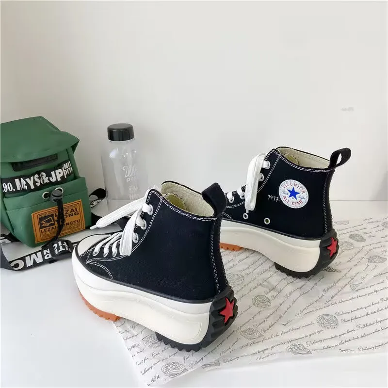 Кроссовки женские на шнуровке Вулканизированная подошва повседневная обувь для