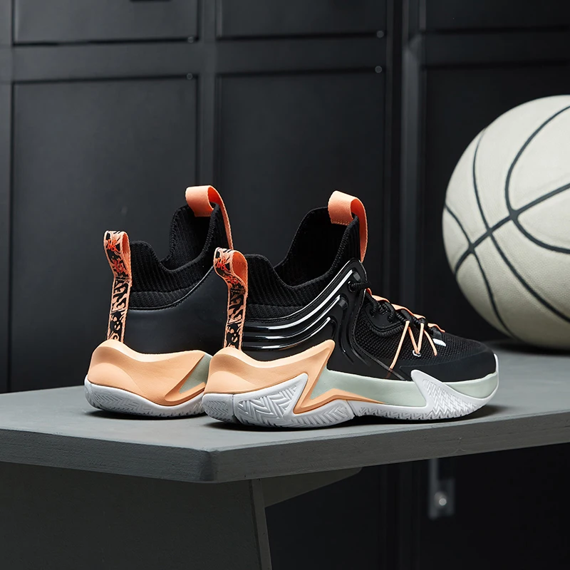 QIAODAN Professional Men Basketball Shoes 2023 Cushioning Non-Slip High-Top Fashion Sports Shoes Male Sneakers XM25200103