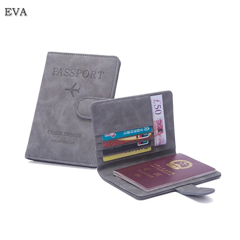 

2023 New Passport Bag Portable Card Holder Travel Storage Women Men Document Case Wallet ID Card Holder PU Leather Coin Purse