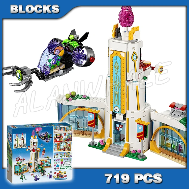 

719pcs Super Fighter Girls High School Poison Ivy's Motorbike Lena's Jet 10618 Building Blocks Toy Compatible With Model