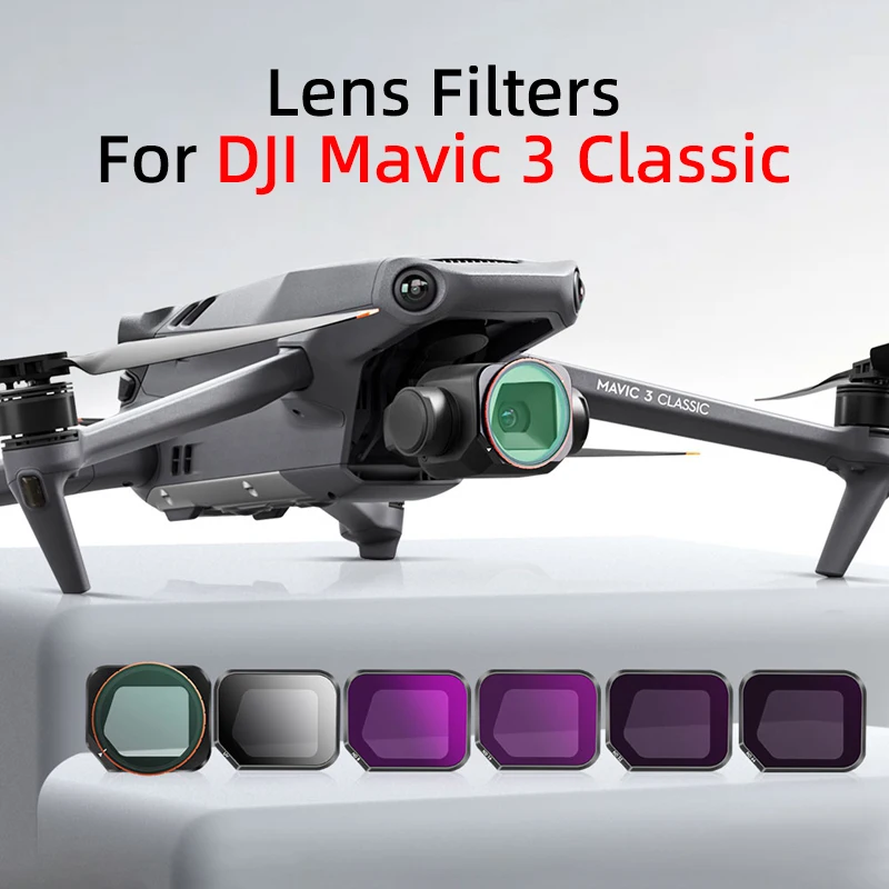 

For DJI Mavic 3 Classic Drone Gimbal Camera Lens Filters UV Protector CPL Adjustable Polarizer ND Dimmer Filter Set Accessories