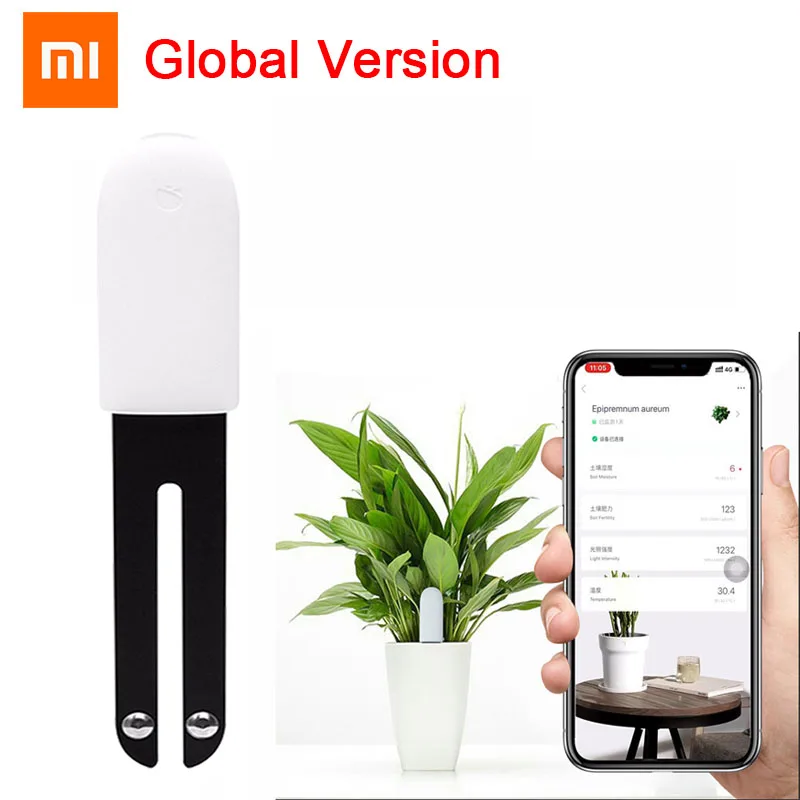 

Xiaomi Mi Flora Monitor Digital International Version Grass Flower Care Soil Water Light Smart Tester Sensor for Garden Plants