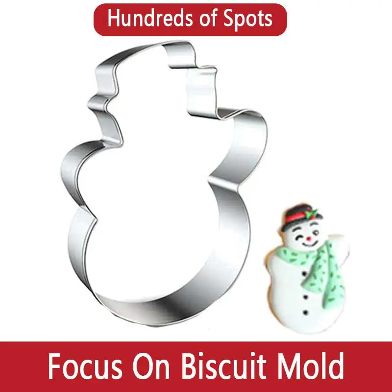 

Christmas snowman Stainless Steel Cookie Cutter Mold Bakeware Baking Snowflake Biscuit Fondant Cutter Kitchen Accessorie