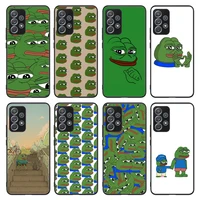 sad frog pepe meme pattern phone case for samsung galaxy a03s a10 a20 a21s a31 a40 a41 a42 a50 a51 a52 a70 a71 a72 a32 a82