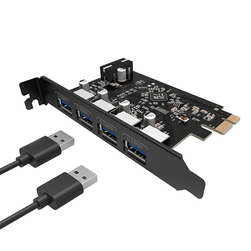 

ORICO PCI-E To USB3.0 Adapter Card 4 Port USB3.0 High-Speed Expansion Card Desktop Computer Splitter