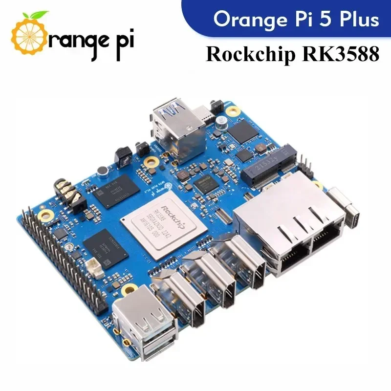 В наличииОранжевый одноплатный компьютер Pi5 Plus с 32 ГБ ОЗУ RK3588 Модуль PCIE Внешний