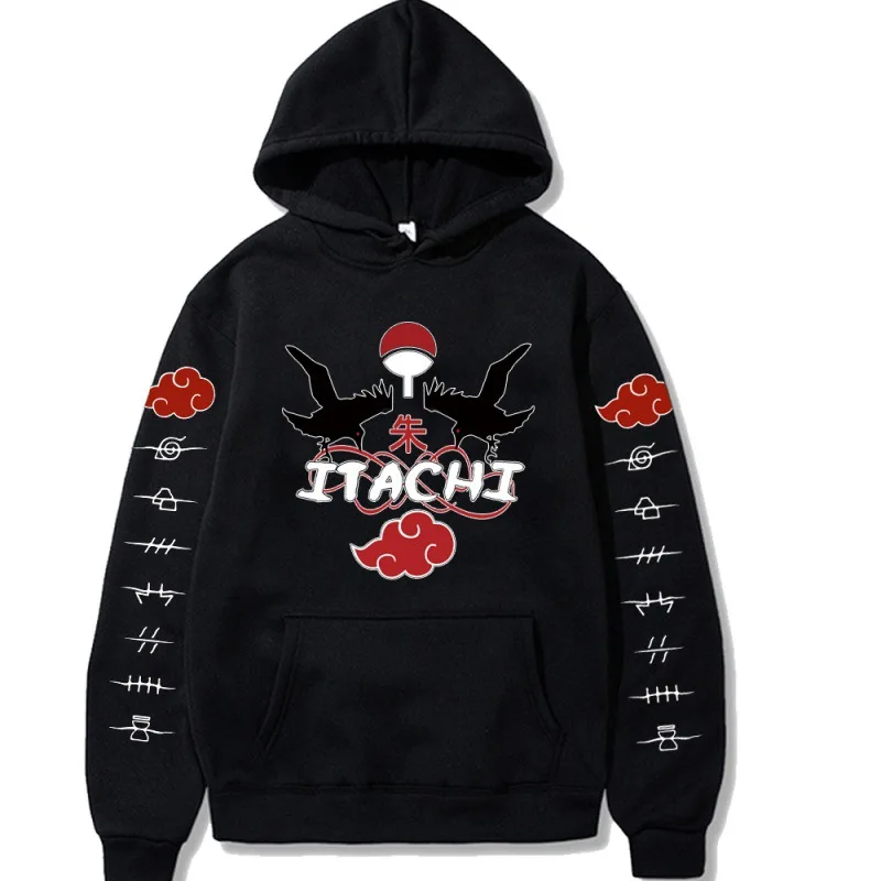

Japan's hot anime themed hoodie Harajuku Japanese anime crow print male student streetwear