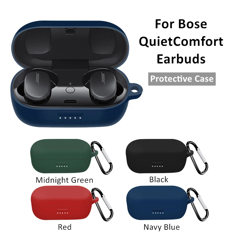 Мягкий силиконовый защитный чехол для Bose QuietComfort чехол для наушников, противоударный чехол для беспроводных Bluetooth-наушников с крючком, 1 шт.