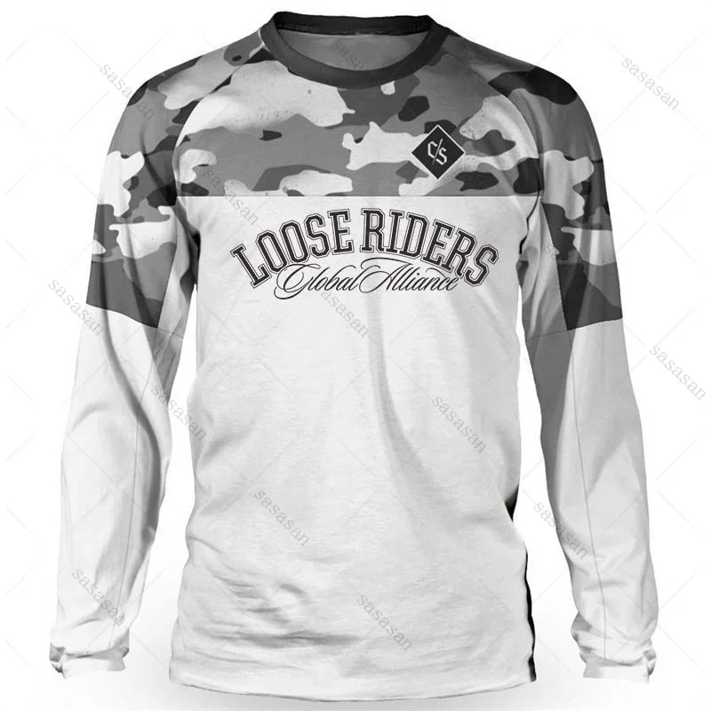 Футболка мужская свободного покроя для мотокросса джерси с длинными рукавами