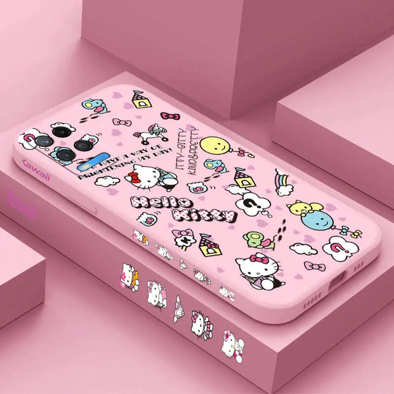 

Cute Hello Kitty Phone Case For OPPO A7X A53 AX5 A93 A94 A35 A95 A12 A15 A15S A16 A16K A8 A72 2020 Reno 7Z 6Z 5Z F19 4G 5G Cover