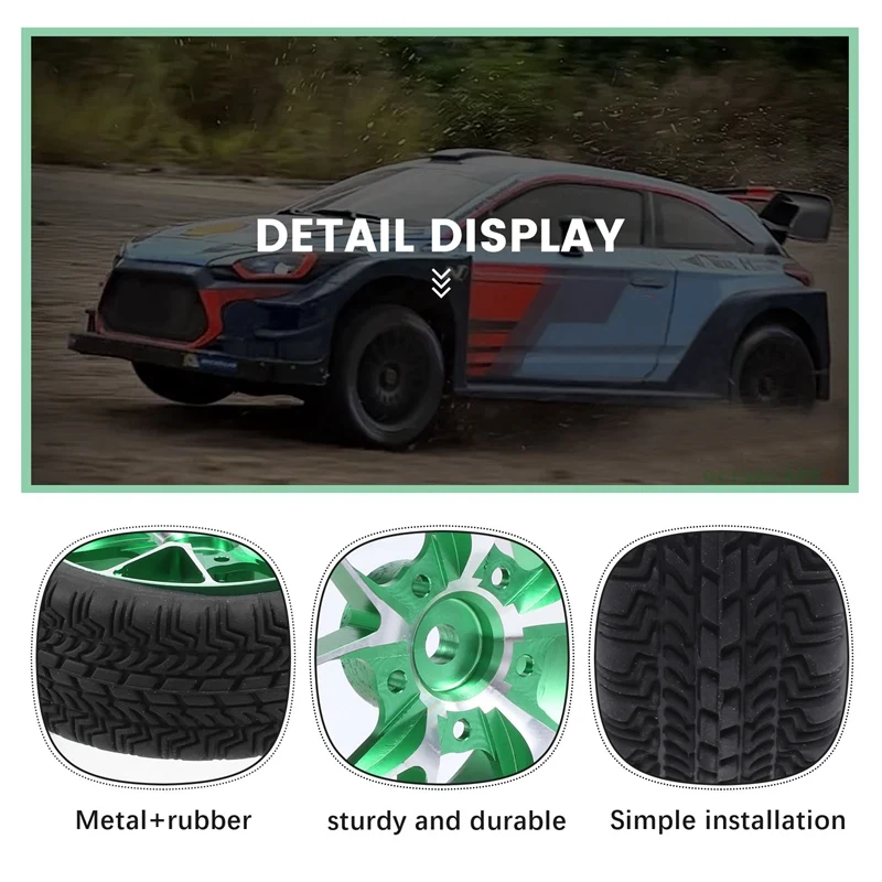 4 шт. металлические колесные диски резиновая шина для 1/10 RC On-Road Дрифт-тур Car Sakura