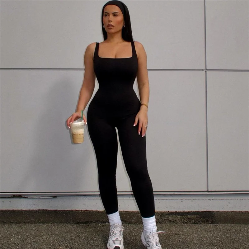 

Женский Повседневный Комбинезон Zoctuo, черный слитный комбинезон без рукавов, уличная одежда на выход, лето 2023