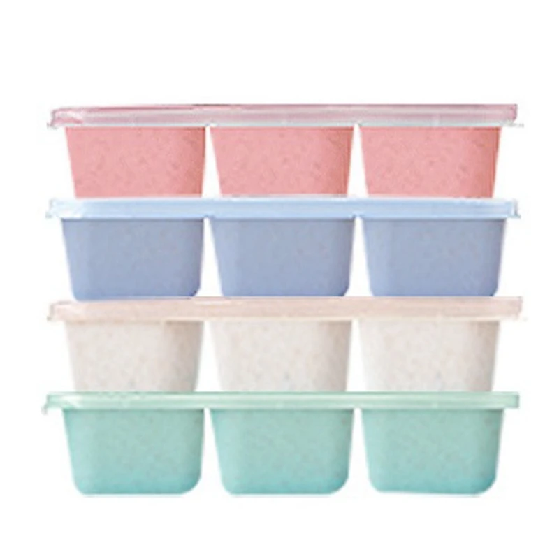 

4Pcs Adult Lunch Box 5-Compartment Meal Prep Lunch Box Reusable Food Lunch Box With Transparent Lid For Kids A