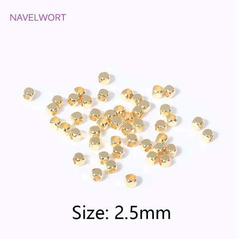 Латунные бусины с золотым покрытием NAVELWORT 4 мм