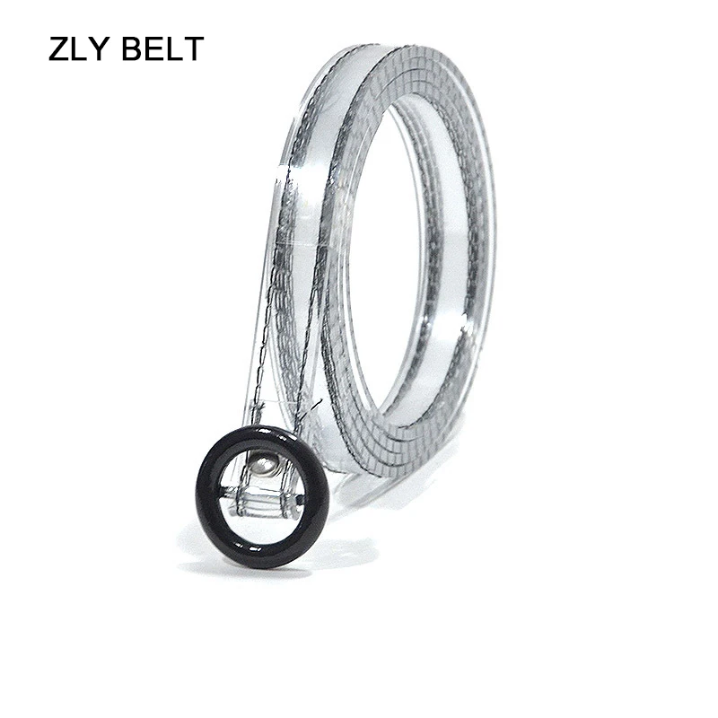 ZLY 2022 New Fashion Belt Women Men PVC Transparent Material Alloy Metal Pin Colorful Buckle Casual Versatile Style Trend Belt