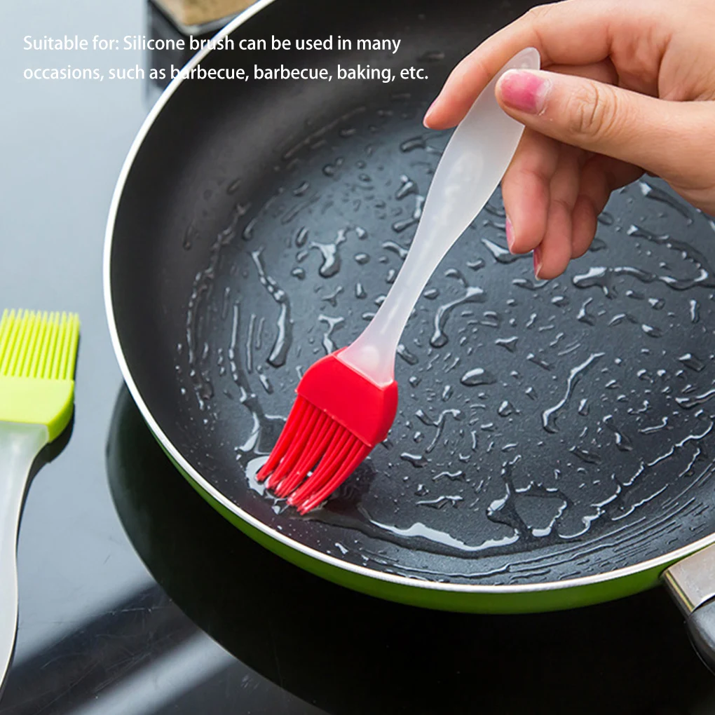 

Silicone Oil Brush Wear-resistant Scratch Proof Good Flexibility Washable Barbecue Tool Home Kitchen Accessories Red