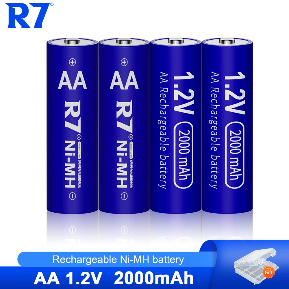 

4/8pcs 1.2V AA Rechargeable Battery 2000mAh Ni-MH 2A Pre-charged Bateria low self discharge AA Batteries for Camera Toys Battery