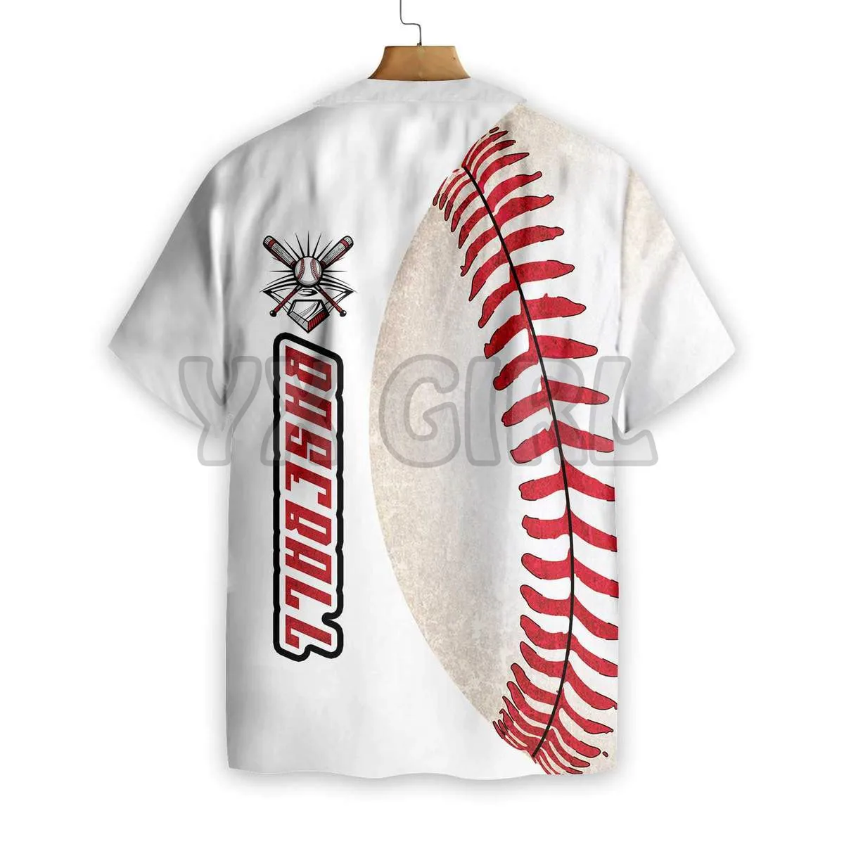 Baseball And Skull 3D All Over Printed Hawaiian Shirt Men's For Women's Harajuku Casual Shirt Unisex