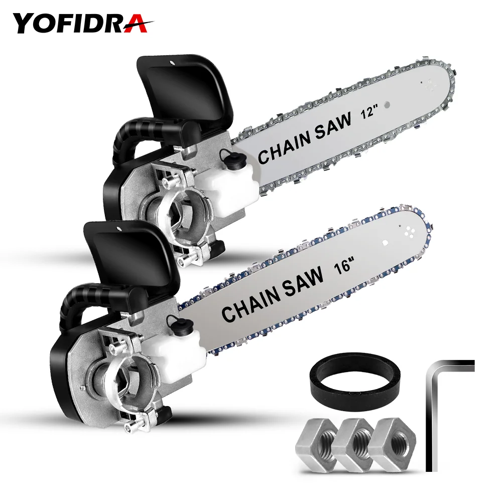 

12 16 Inch Electric Saw Bracket Set Suit for M10/M14/M16 Brushless Angle Grinder Converted to Handheld Woodworking Chainsaw Ada
