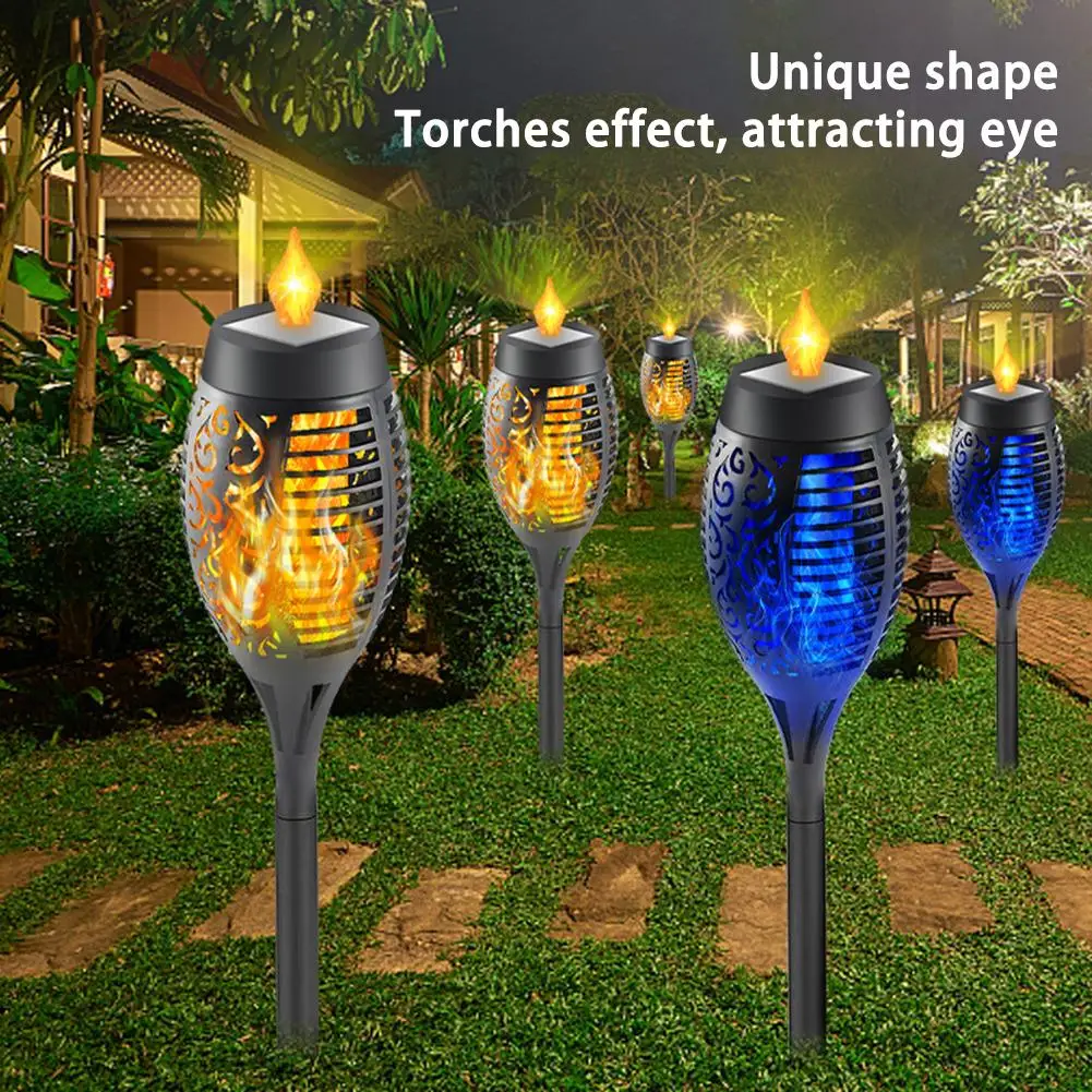 

4pcs Solar 96led Light Outdoor Torches Garden Lamps Sensor Decorative Light Floor Lights For Gardening Courtyard Lawn Decor